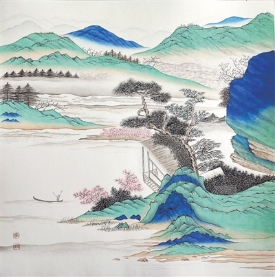 <p>　　　　青山绿水　　李姝婧</p>