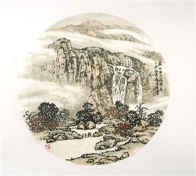 <p>　　泉出深山听琴乐</p>