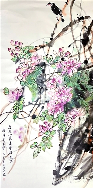 <p>　　一夜清香发　　　　　　　　　　　　　武芳竹</p>