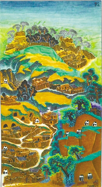 <p>　　村口的风景（油画）</p>