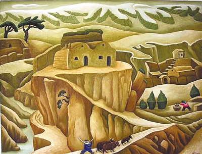 <p>　　油坊一（油画）</p>
