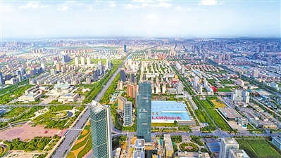<p>　　金凤区城区一角。</p>