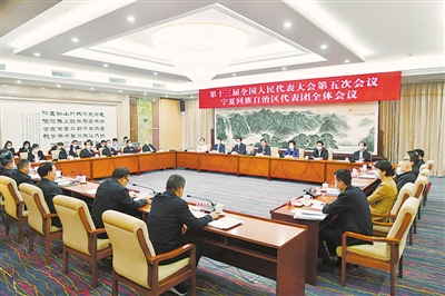 <p>　　宁夏代表团的代表们认真履职尽责，积极建言献策。</p>